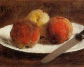 亨利方丹拉图尔 - Plate of Peaches